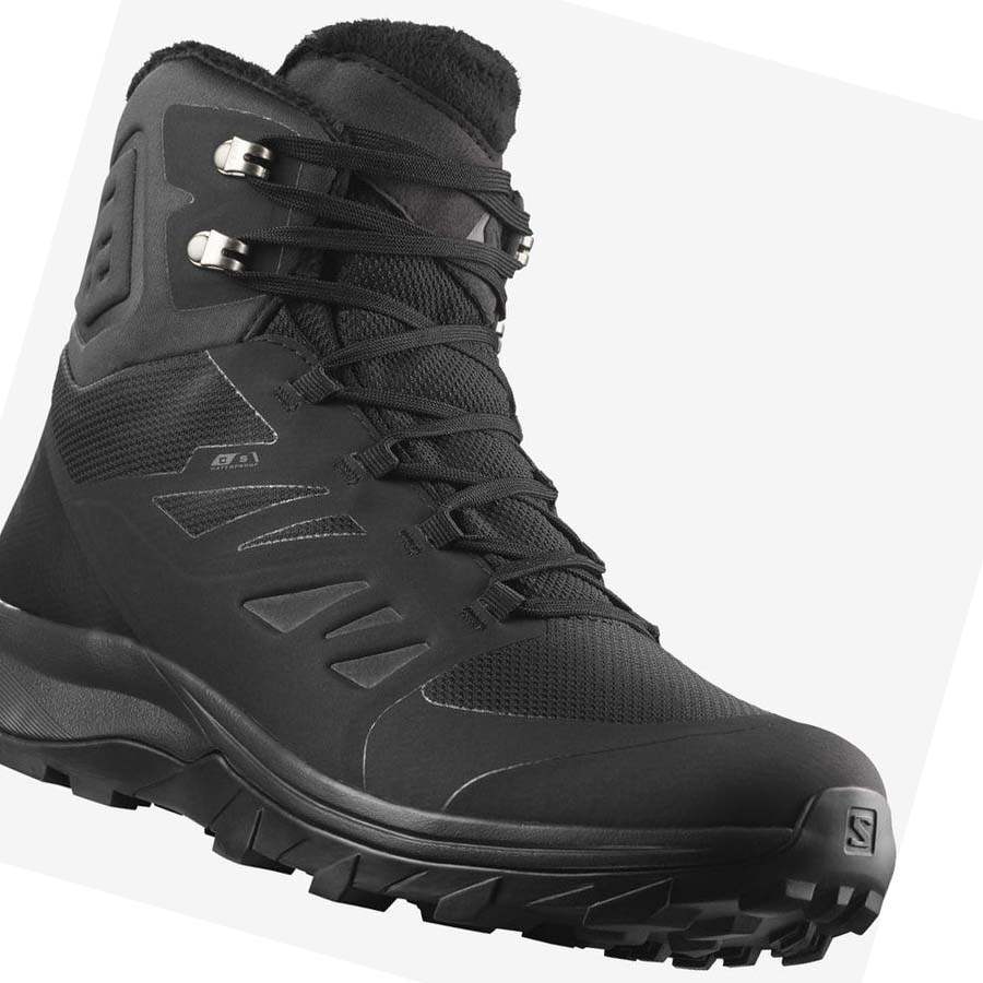 Salomon OUTBLAST THINSULATE™ CLIMASALOMON™ WATERPROOF Vinterkängor Herr Svarta | SE242TCE