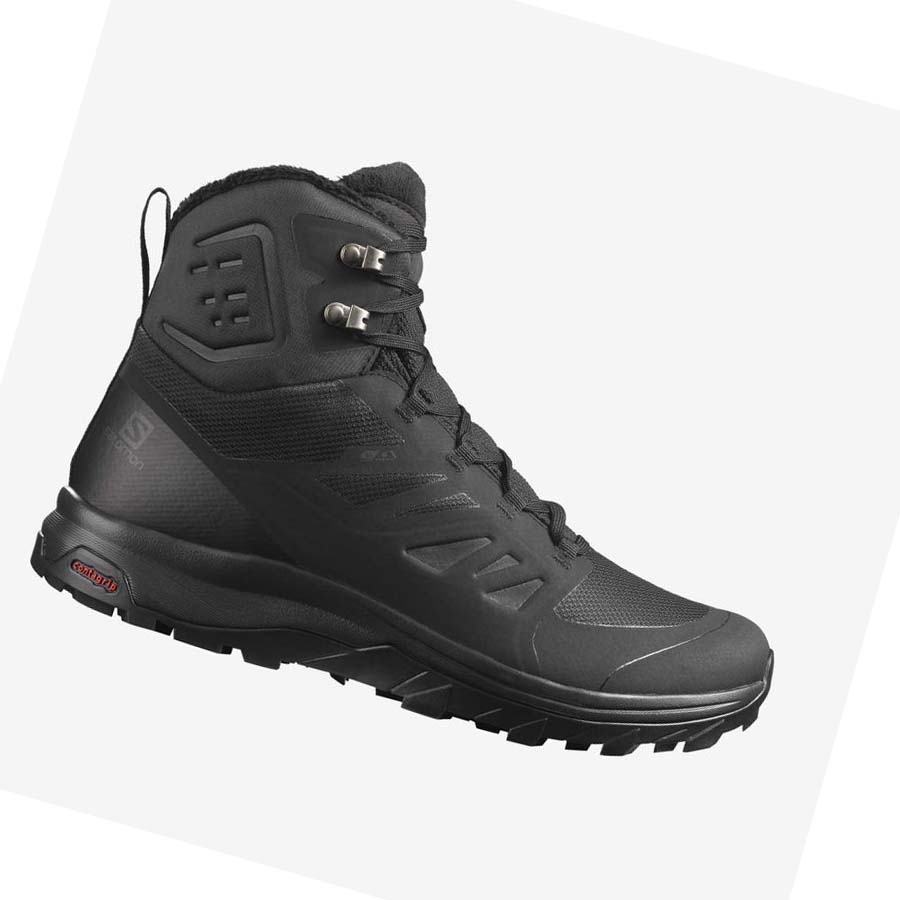 Salomon OUTBLAST THINSULATE™ CLIMASALOMON™ WATERPROOF Vinterkängor Herr Svarta | SE242TCE