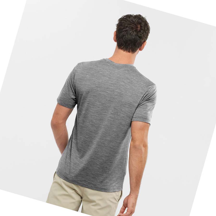 Salomon OUTLIFE MERINO BLEND T-shirt Herr Grå | SE404NWY