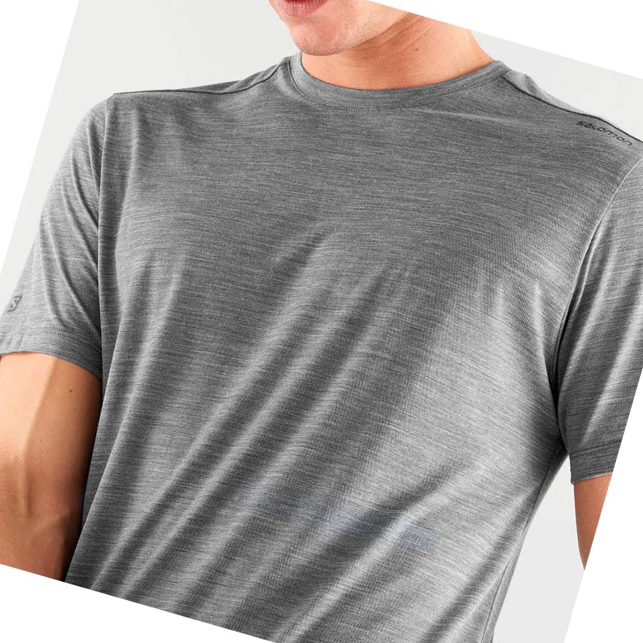 Salomon OUTLIFE MERINO BLEND T-shirt Herr Grå | SE404NWY