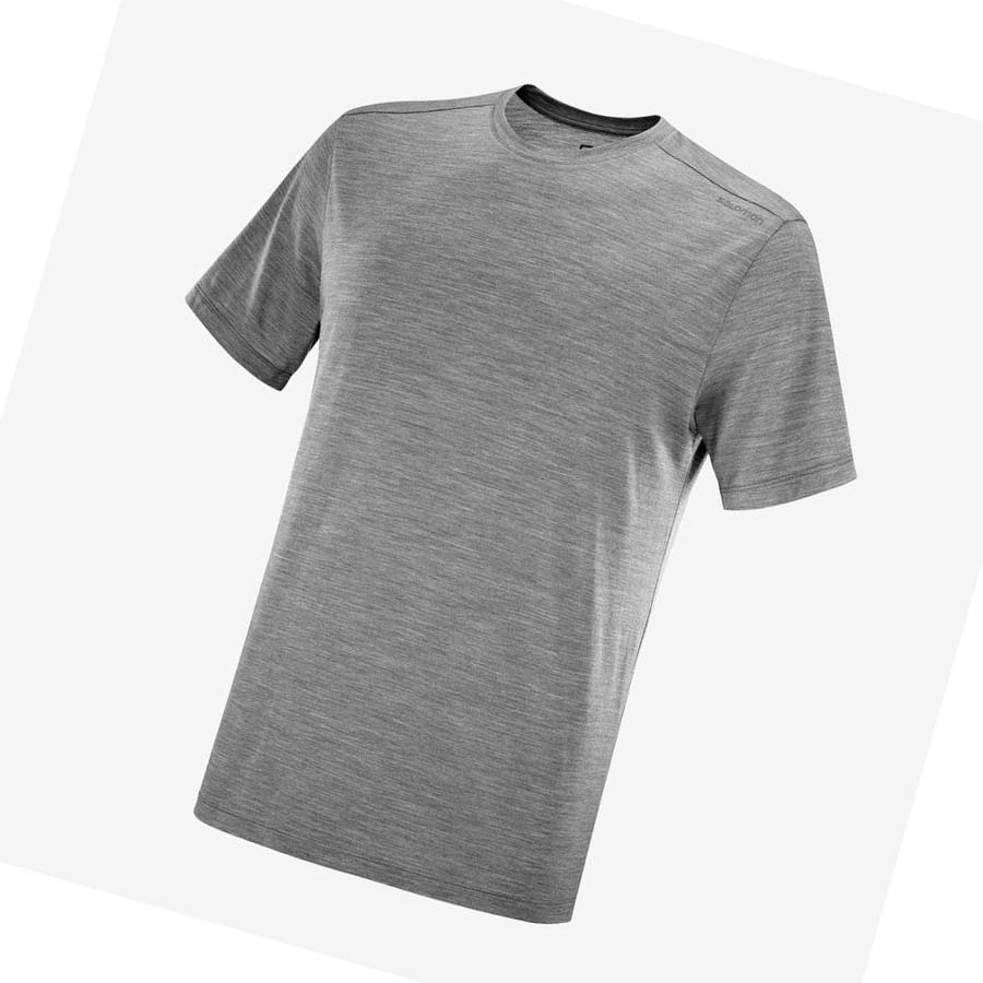 Salomon OUTLIFE MERINO BLEND T-shirt Herr Grå | SE404NWY