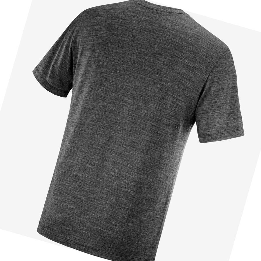 Salomon OUTLIFE MERINO BLEND T-shirt Herr Svarta | SE405BEX