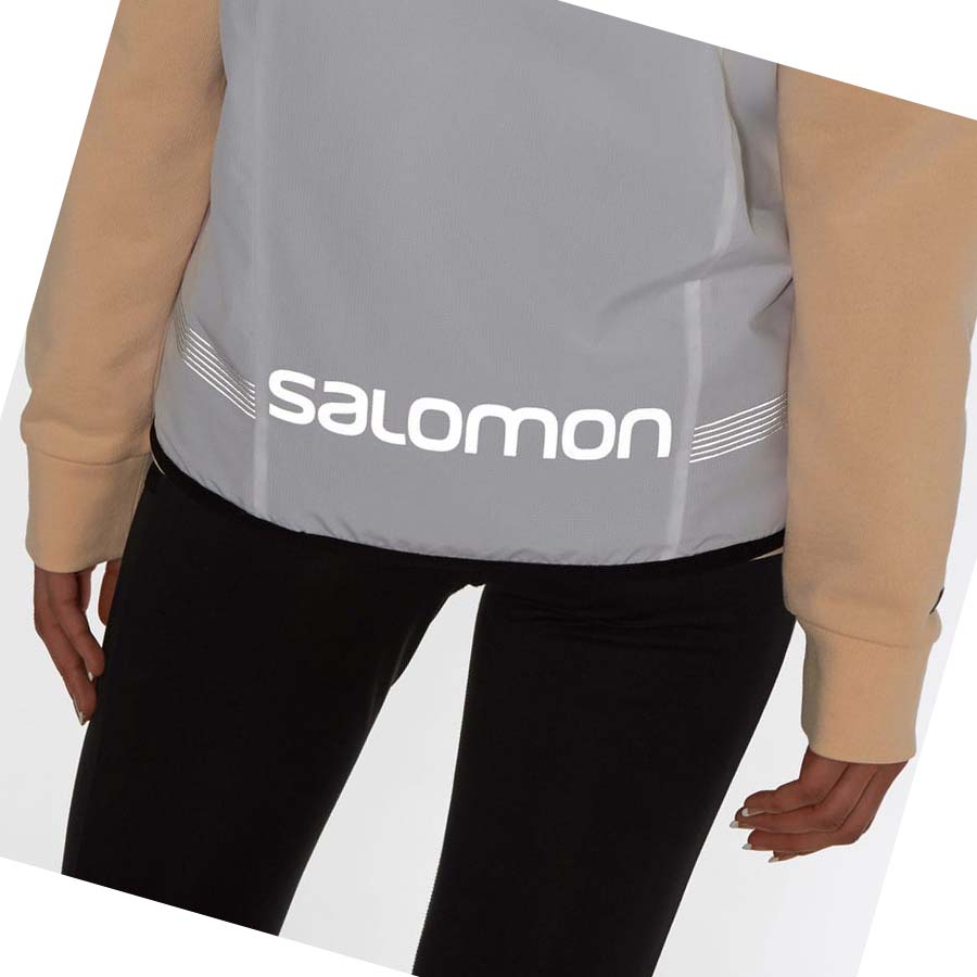 Salomon OUTLIFE REVERSIBLE UTILITY U WINDBREAKERS Jacka Dam Vita Svarta | SE1158NWY