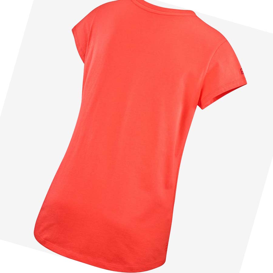 Salomon OUTLIFE SCOOP HEM TEE W T-shirt Dam Orange | SE1056VRW