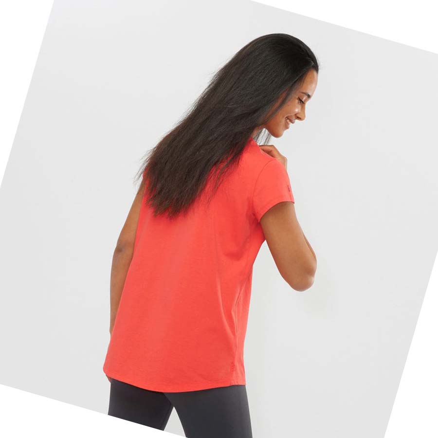 Salomon OUTLIFE SCOOP HEM TEE W T-shirt Dam Orange | SE1056VRW