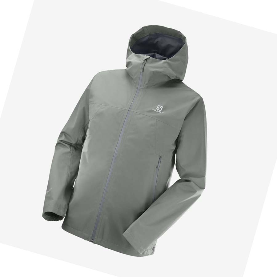 Salomon OUTLINE GORE-TEX WATERPROOF 2.5 LAYERS Jacka Herr Olivgröna | SE344UZG