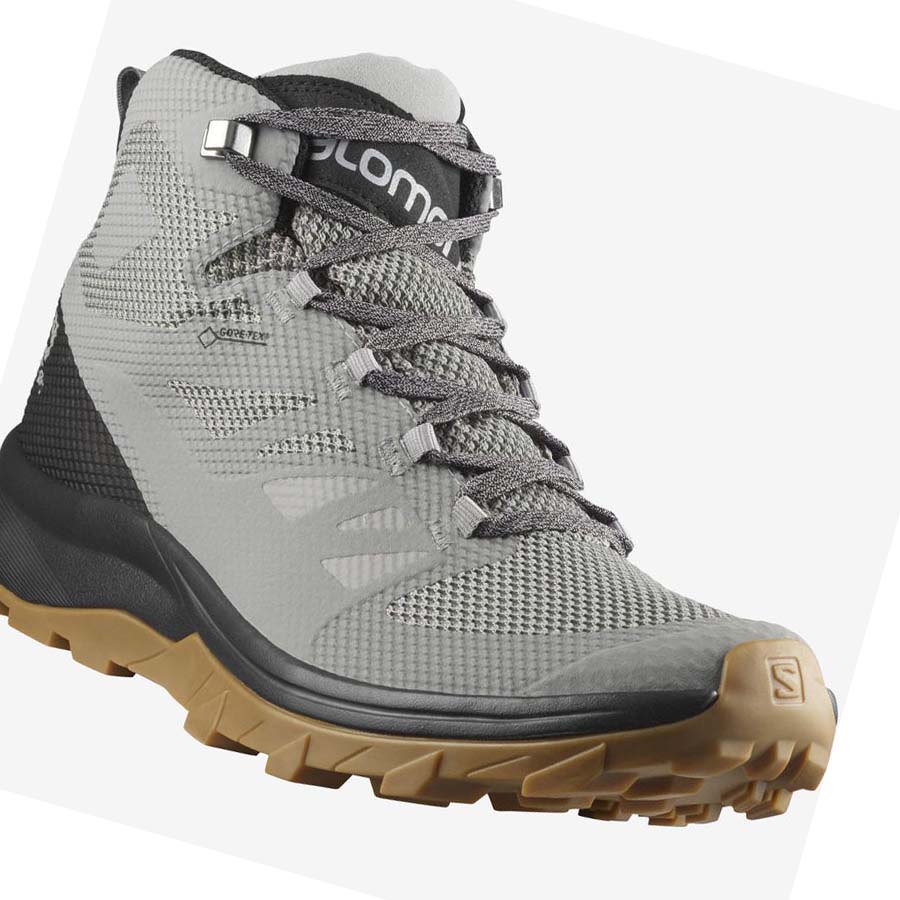 Salomon OUTLINE MID GORE-TEX Vandringsskor Herr Grå Svarta | SE30OKI