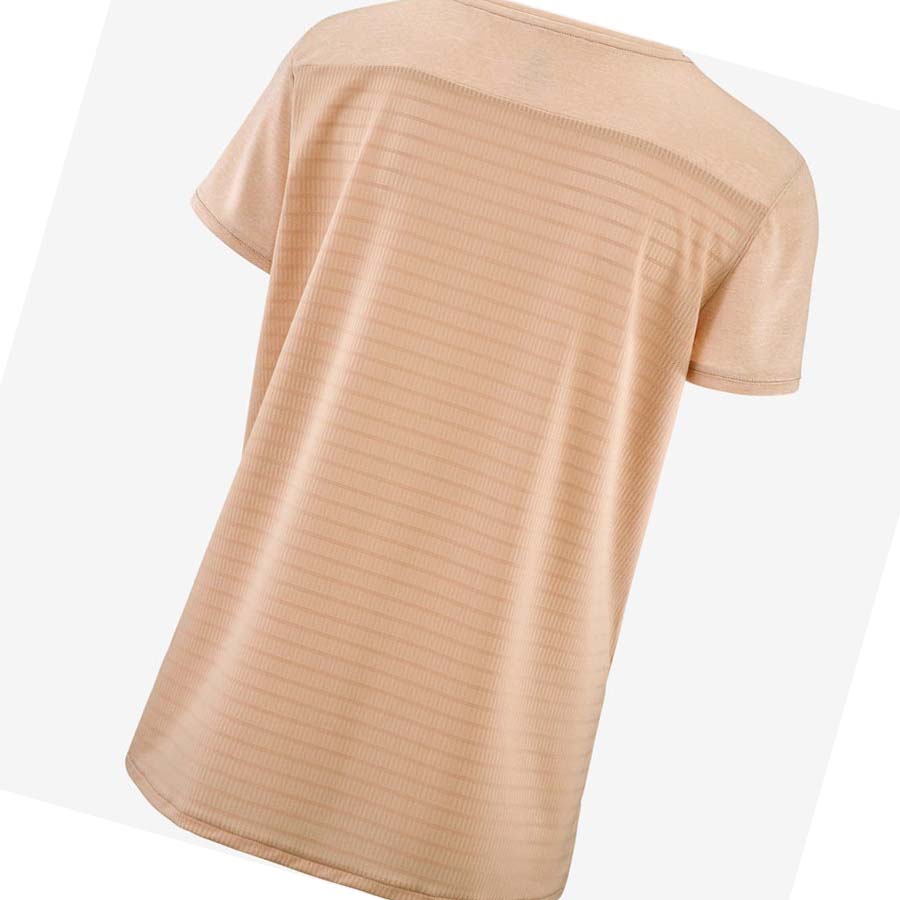 Salomon OUTLINE SUMMER T-shirt Dam Beige | SE1072UZG