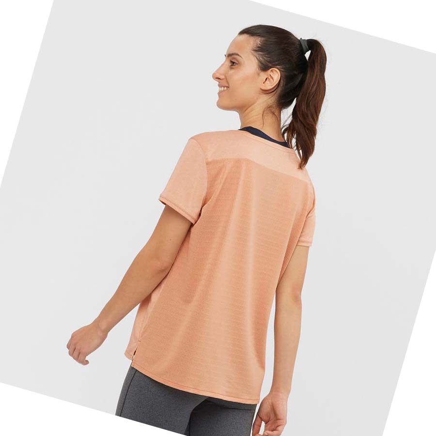 Salomon OUTLINE SUMMER T-shirt Dam Beige | SE1072UZG