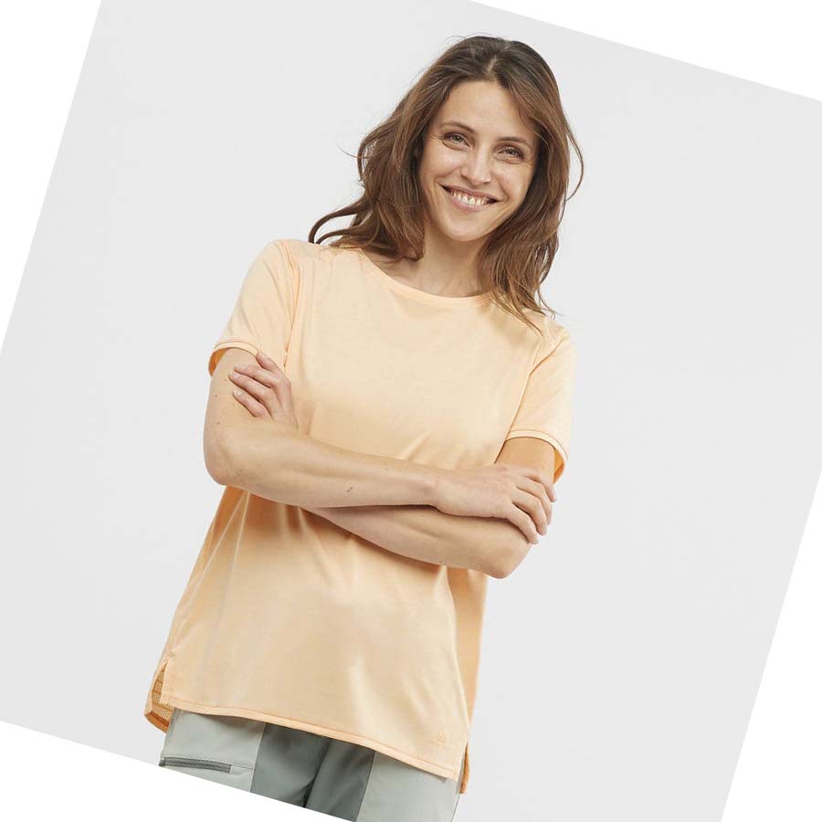 Salomon OUTLINE SUMMER T-shirt Dam Bruna | SE1076EBC