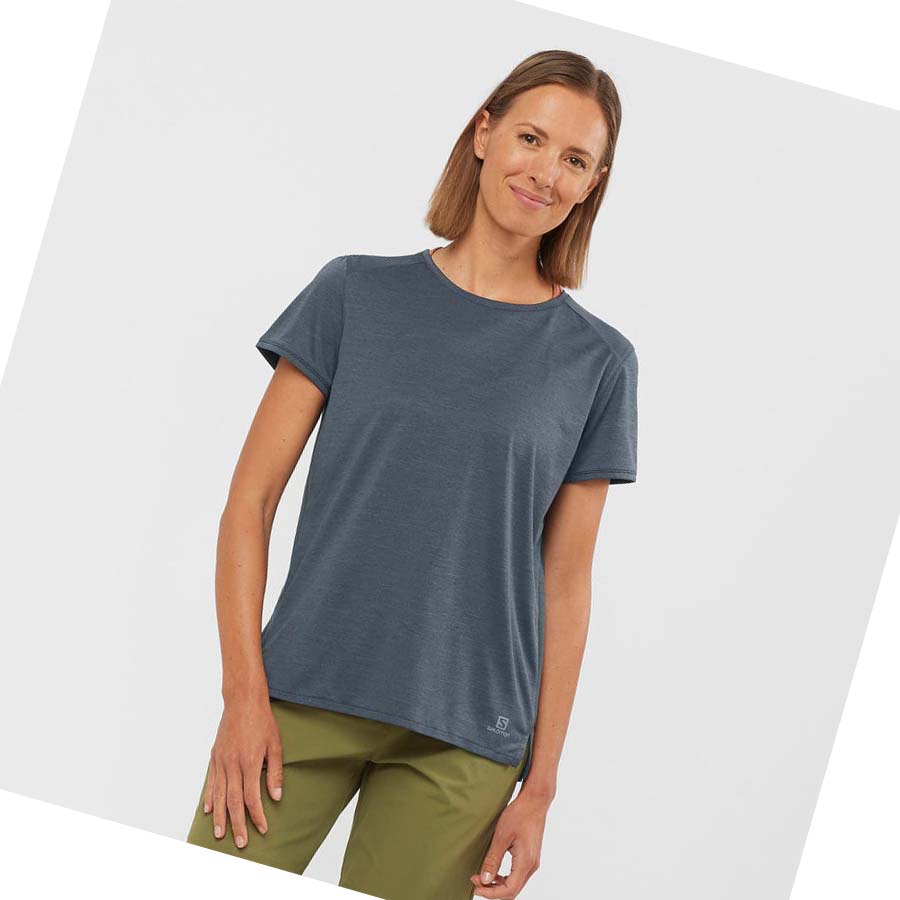 Salomon OUTLINE SUMMER T-shirt Dam Grå | SE1073YXF