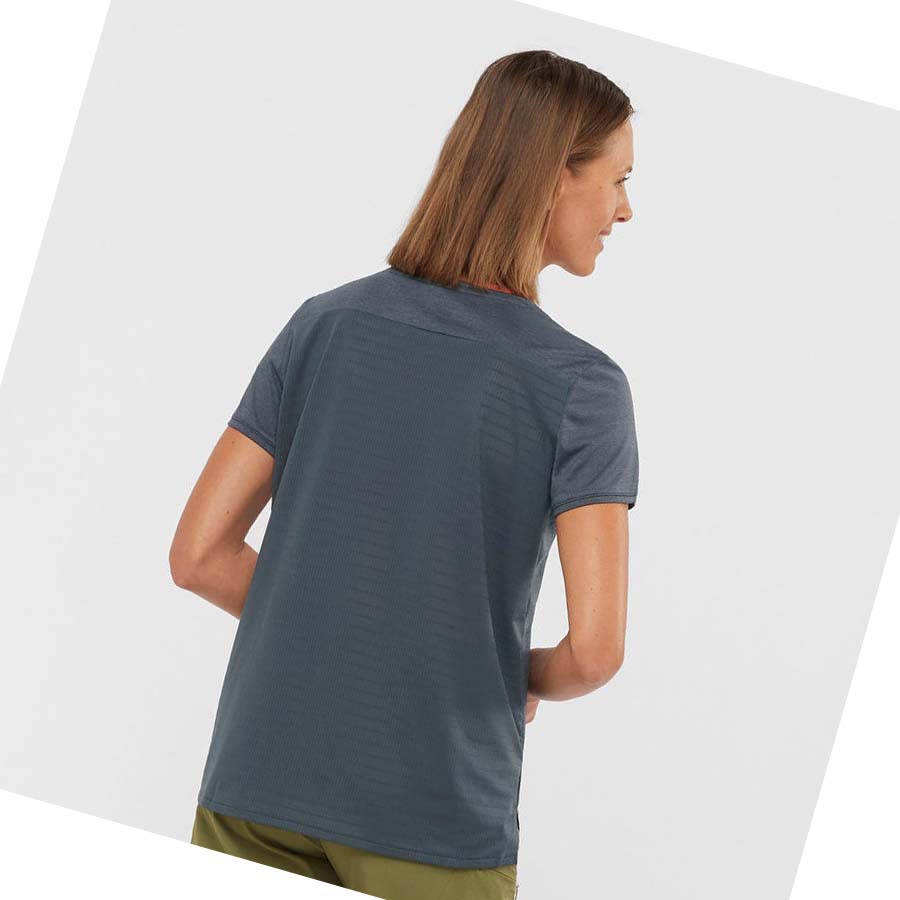 Salomon OUTLINE SUMMER T-shirt Dam Grå | SE1073YXF