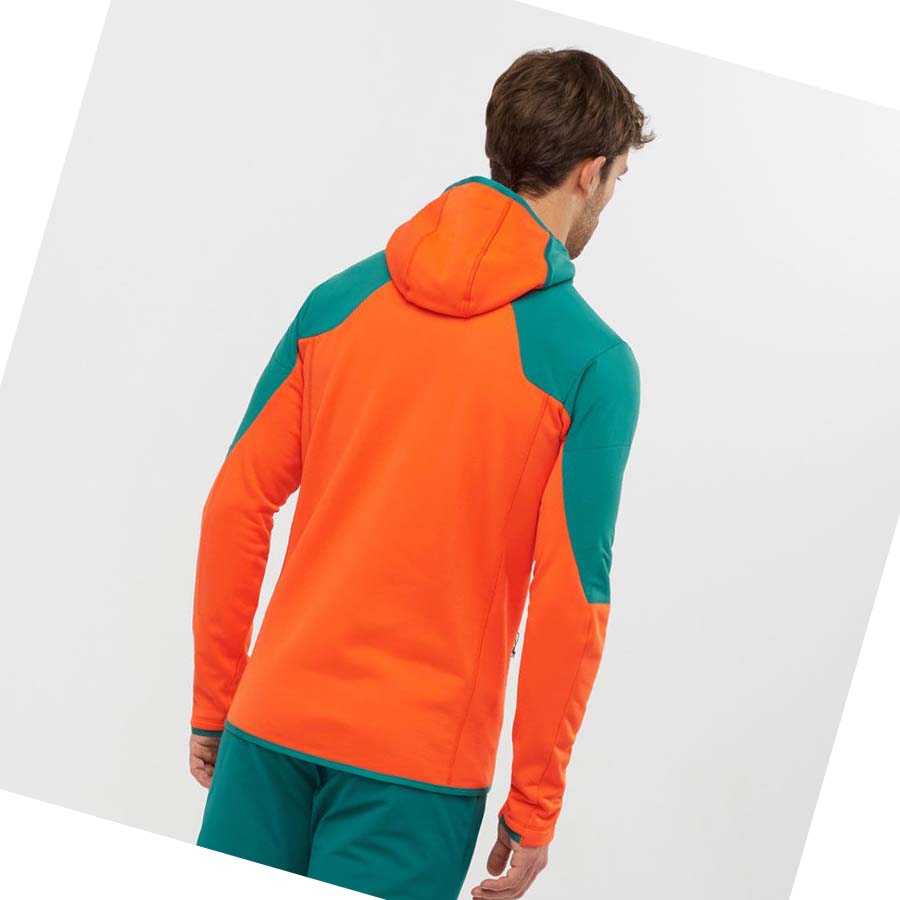 Salomon OUTLINE WARM HYBRID Hoodie Herr Gröna | SE414GSO