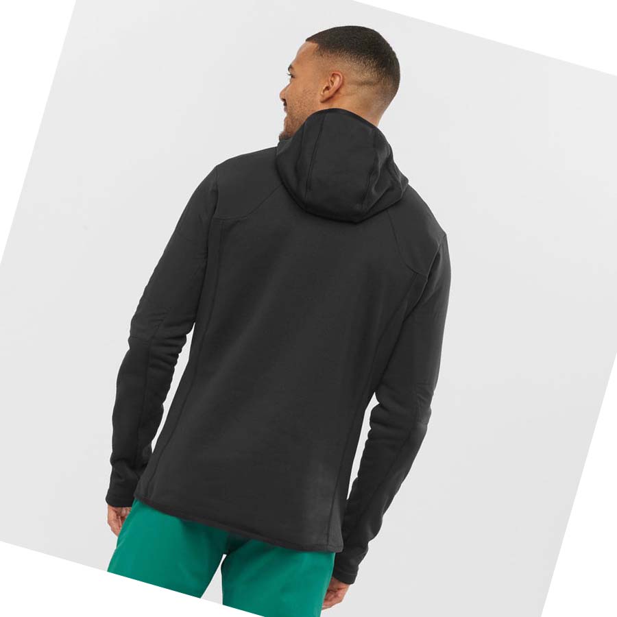 Salomon OUTLINE WARM HYBRID Hoodie Herr Svarta | SE415FDN