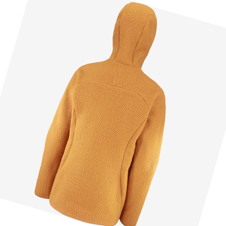 Salomon OUTLINE WARM TEDDY Hoodie Dam Orange | SE1125YXF