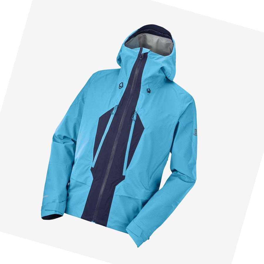 Salomon OUTPEAK GORE-TEX WATERPROOF 3L Jacka Herr Blå | SE349WNB