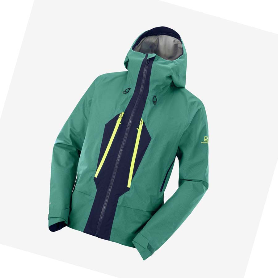 Salomon OUTPEAK GORE-TEX WATERPROOF 3L Jacka Herr Gröna | SE350QMA