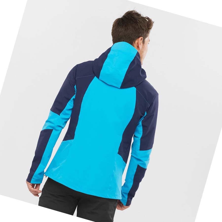 Salomon OUTPEAK SOFTSHELL Jacka Herr Blå | SE369ILH