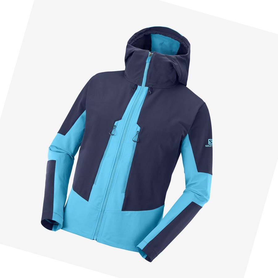 Salomon OUTPEAK SOFTSHELL Jacka Herr Blå | SE369ILH