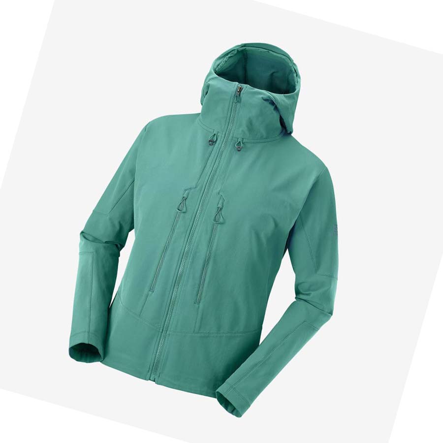 Salomon OUTPEAK SOFTSHELL Jacka Herr Gröna | SE371YXF