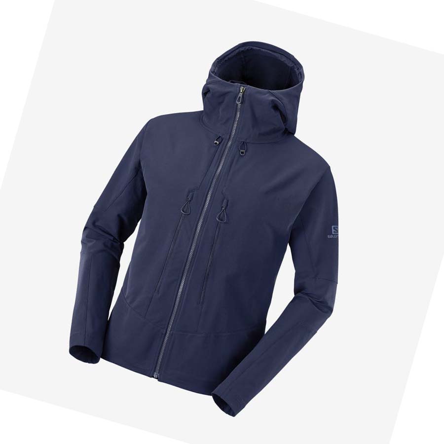 Salomon OUTPEAK SOFTSHELL Jacka Herr Marinblå | SE370UZG