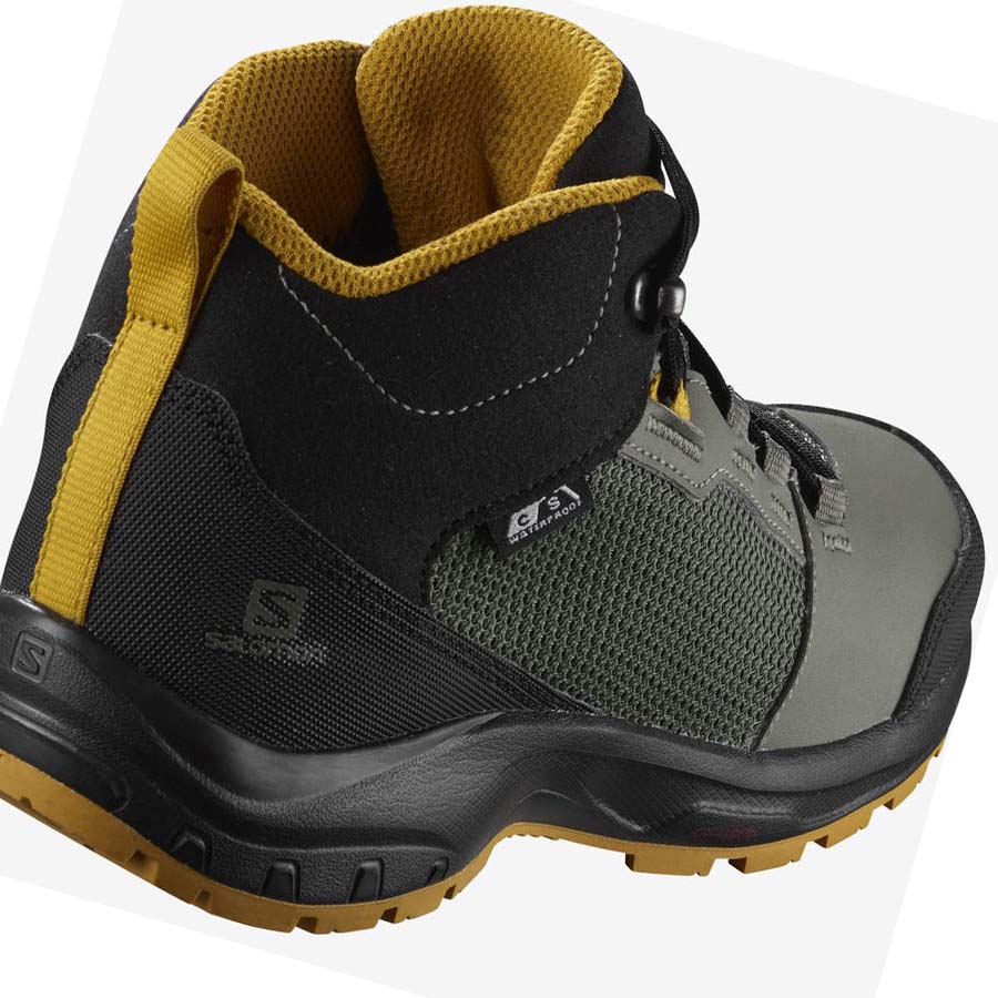 Salomon OUTWARD CLIMASALOMON™ WATERPROOF Vandringsskor Barn Olivgröna | SE1585NWY