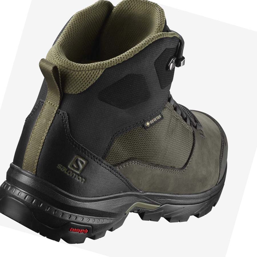 Salomon OUTWARD GORE-TEX Vandringsskor Herr Svarta Olivgröna | SE20LIS