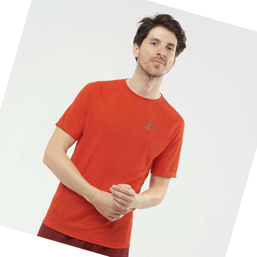 Salomon PROMO CROSS REBEL T-shirt Herr Orange | SE387HAP