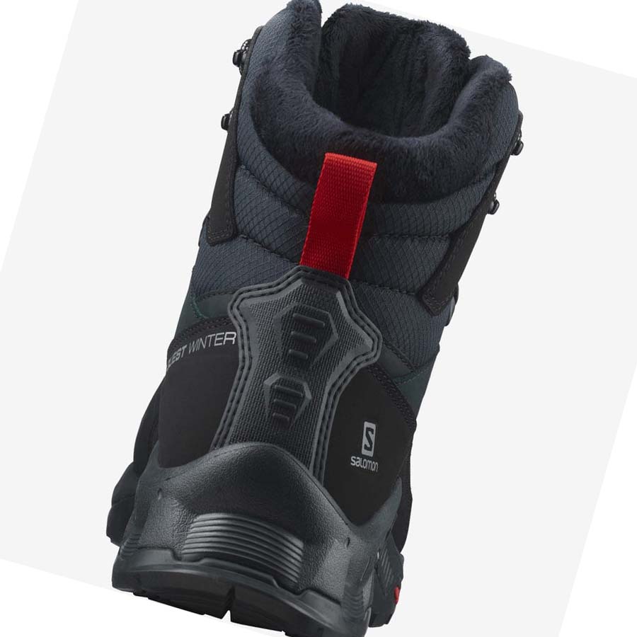 Salomon QUEST WINTER THINSULATE™ CLIMASALOMON™ WATERPROOF Vinterkängor Dam Svarta | SE1017PJJ