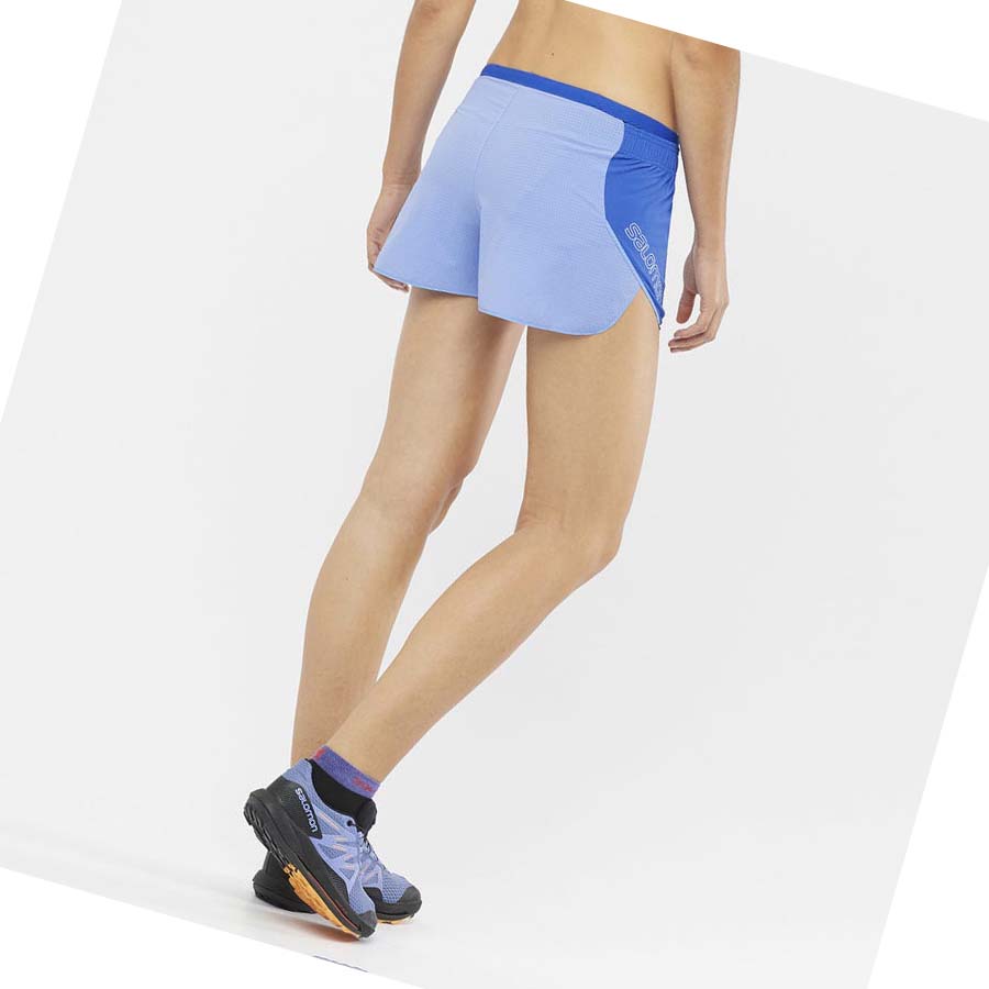 Salomon SENSE AERO 3'' Shorts Dam Blå | SE1287MQZ