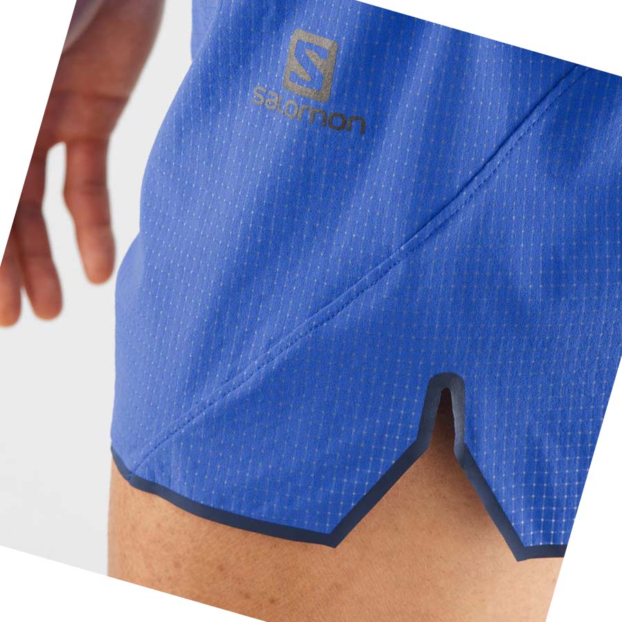 Salomon SENSE AERO 3'' Shorts Herr Blå | SE472OKI