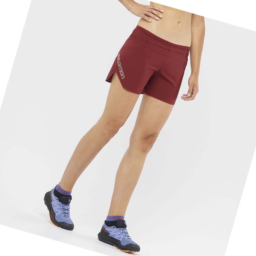 Salomon SENSE AERO 5'' Shorts Dam Röda | SE1289BEX