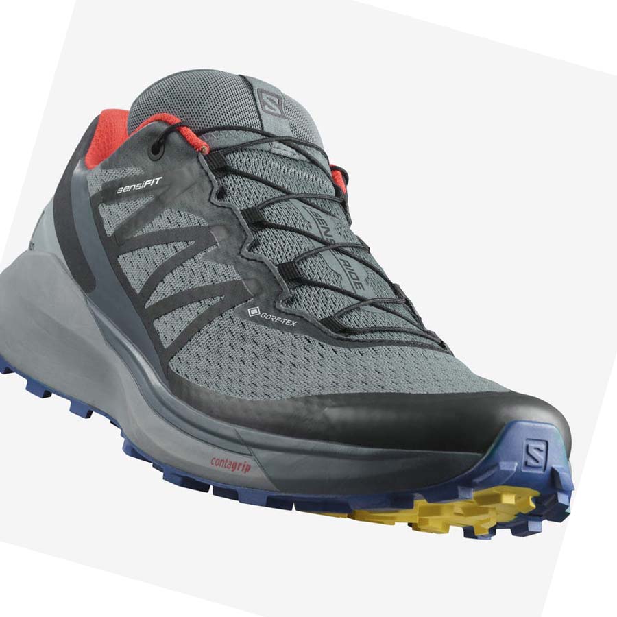 Salomon SENSE RIDE 4 GORE-TEX INVISIBLE FIT Trail löparskor Herr Olivgröna | SE108OKI