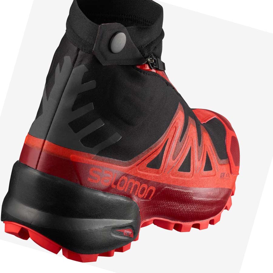 Salomon SNOWSPIKE CLIMASALOMON™ WATERPROOF Trail löparskor Herr Svarta Röda | SE132AHK