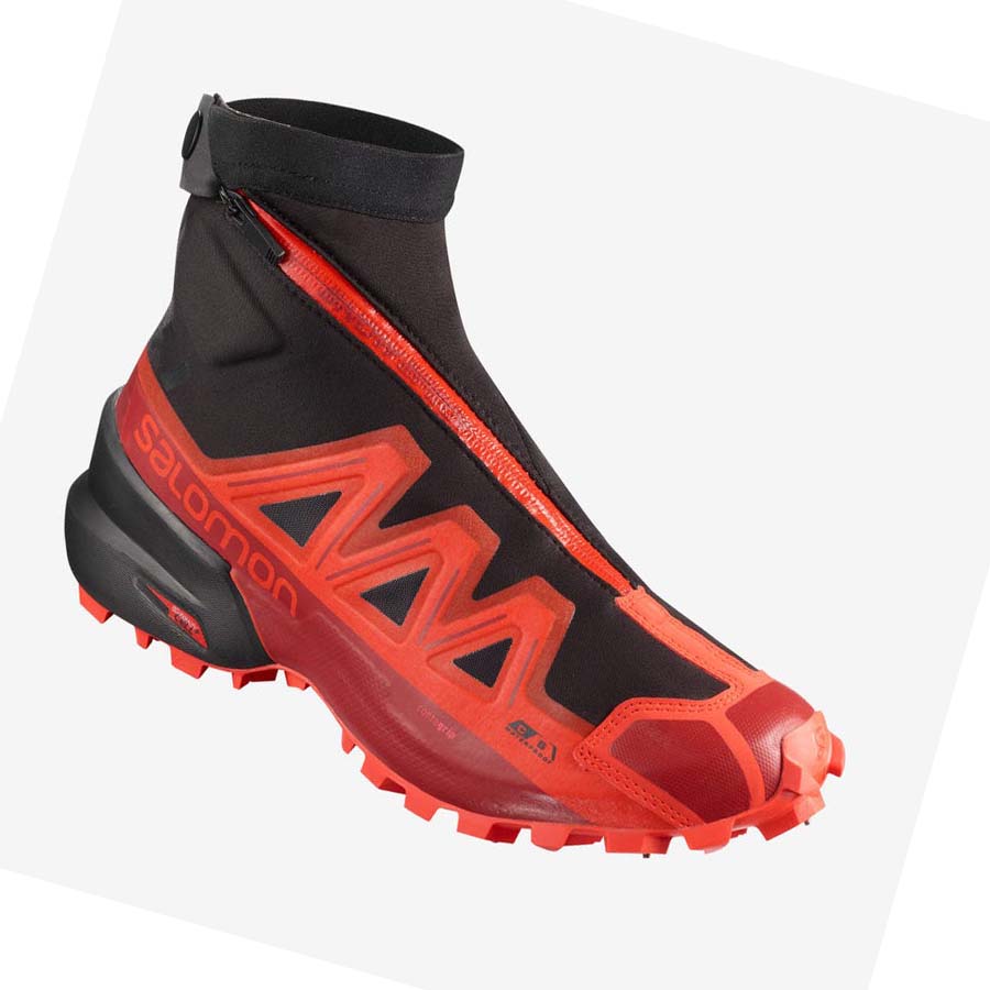 Salomon SNOWSPIKE CLIMASALOMON™ WATERPROOF Trail löparskor Herr Svarta Röda | SE132AHK