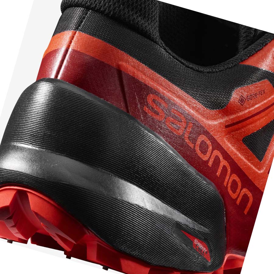 Salomon SPIKECROSS 5 GORE-TEX Trail löparskor Herr Svarta Röda | SE101HAP