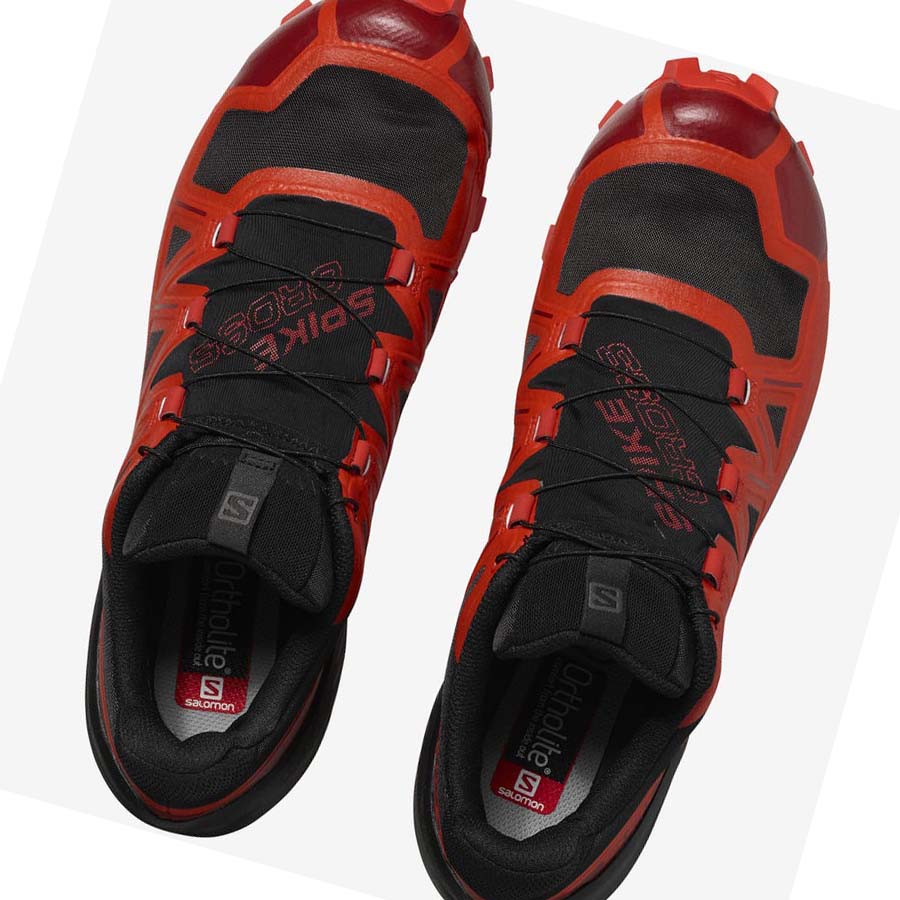 Salomon SPIKECROSS 5 GORE-TEX Trail löparskor Dam Svarta Röda | SE854JPQ