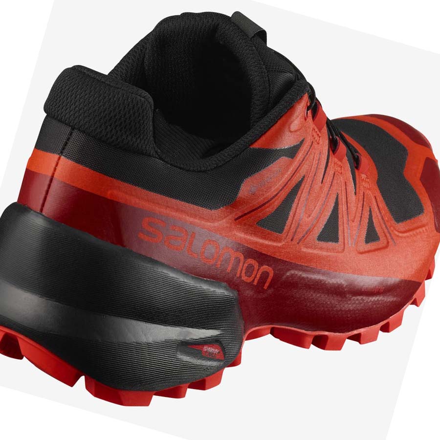 Salomon SPIKECROSS 5 GORE-TEX Trail löparskor Dam Svarta Röda | SE854JPQ