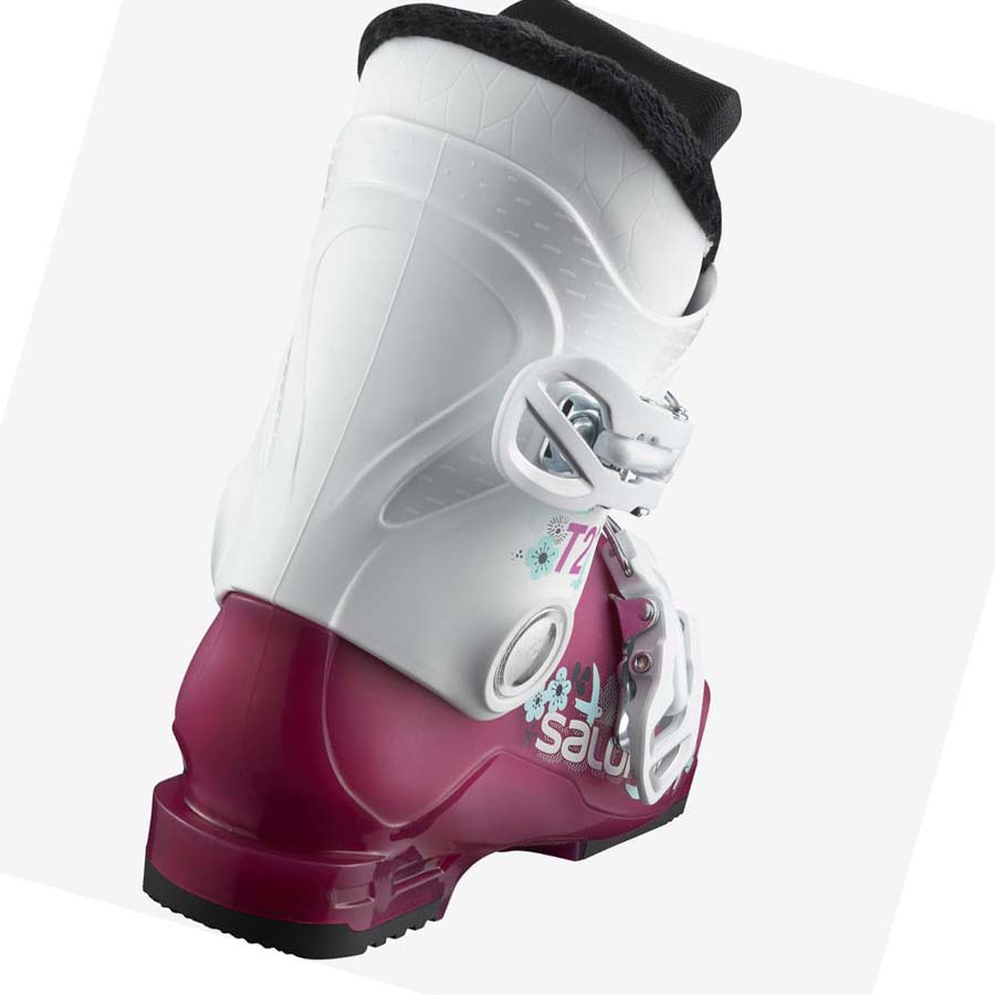 Salomon T2 RT GIRLY Pjäxor Barn Lila Vita | SE1613QMA