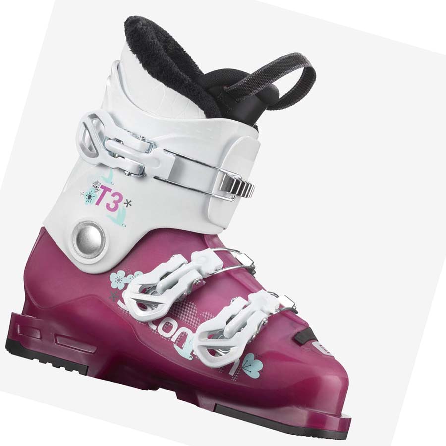 Salomon T3 RT GIRLY Pjäxor Barn Lila Vita | SE1625SGL