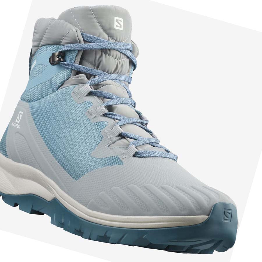 Salomon VAYA BLAZE THINSULATE™ CLIMASALOMON™ WATERPROOF Vinterkängor Dam Blå | SE1019ILH