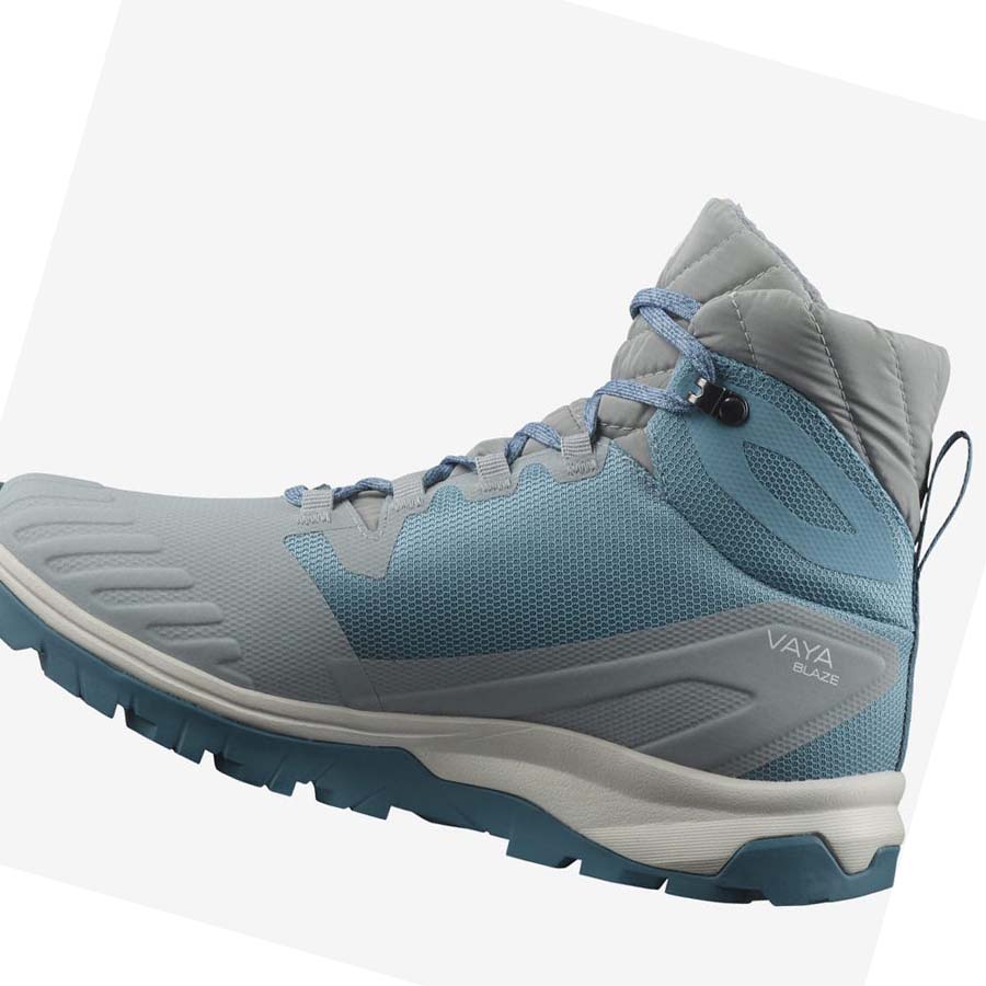 Salomon VAYA BLAZE THINSULATE™ CLIMASALOMON™ WATERPROOF Vinterkängor Dam Blå | SE1019ILH