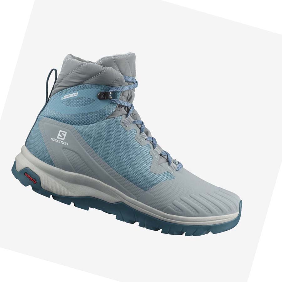 Salomon VAYA BLAZE THINSULATE™ CLIMASALOMON™ WATERPROOF Vinterkängor Dam Blå | SE1019ILH