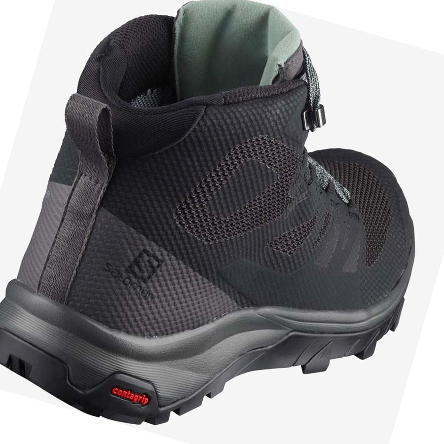 Salomon WoOUTLINE MID GORE-TEX Vandringsskor Dam Marinblå | SE834AHK