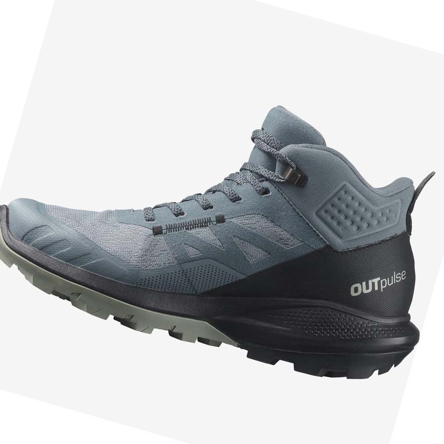 Salomon WoOUTPULSE MID GORE-TEX Vandringsskor Dam Silver | SE839YXF