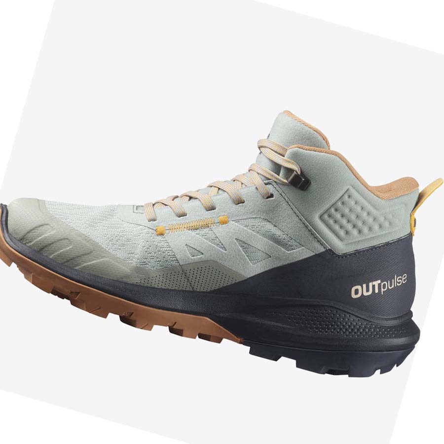 Salomon WoOUTPULSE MID GORE-TEX Vandringsskor Dam Mintgröna | SE840TCE