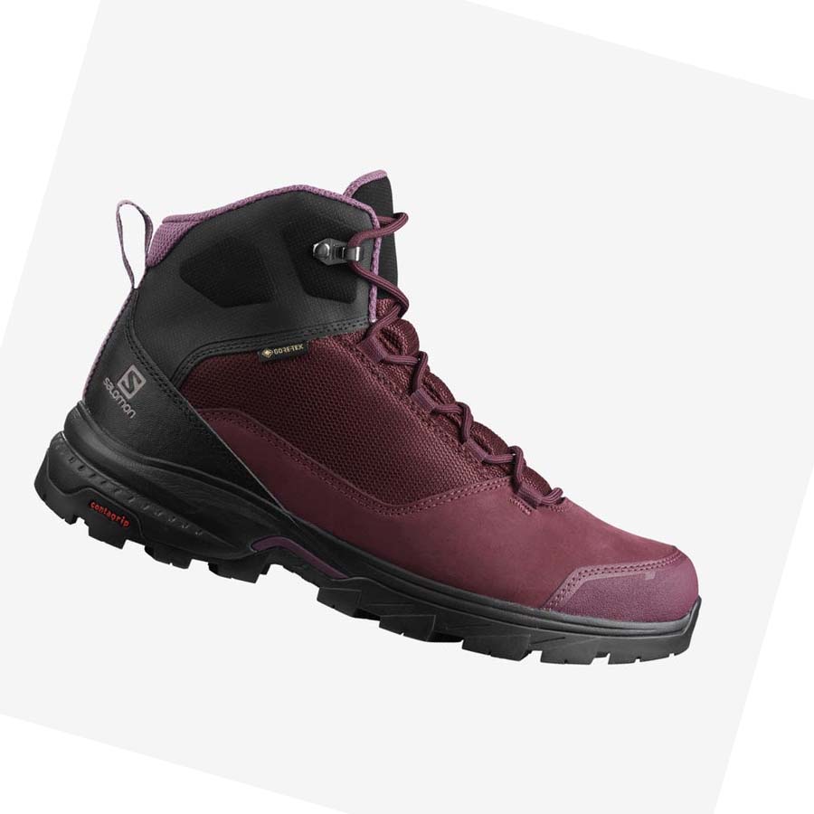 Salomon WoOUTWARD GORE-TEX Vandringsskor Dam Röda | SE789RVD