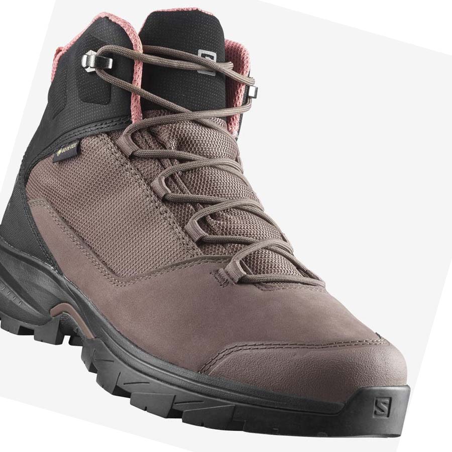 Salomon WoOUTWARD GORE-TEX Vandringsskor Dam Bruna | SE790EBC