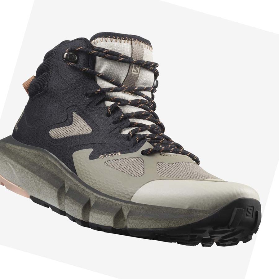 Salomon WoPREDICT HIKE MID GORE-TEX Vandringsskor Dam Beige | SE808AHK