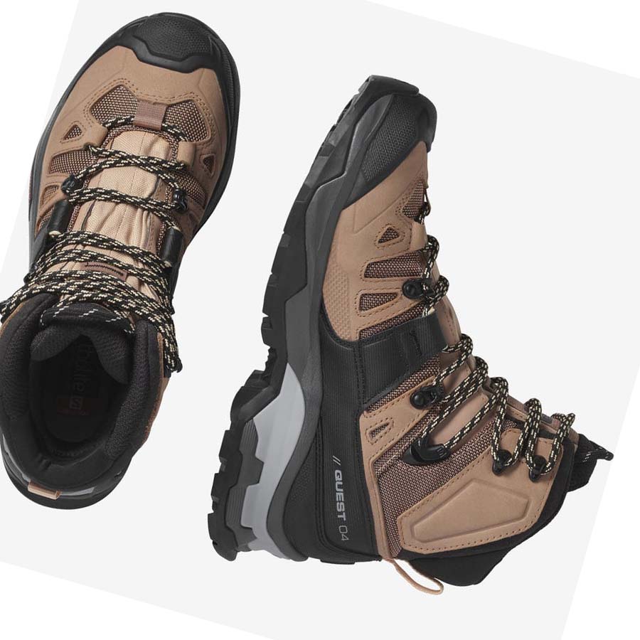 Salomon WoQUEST 4 GORE-TEX Vandringsskor Dam Bruna | SE844QMA